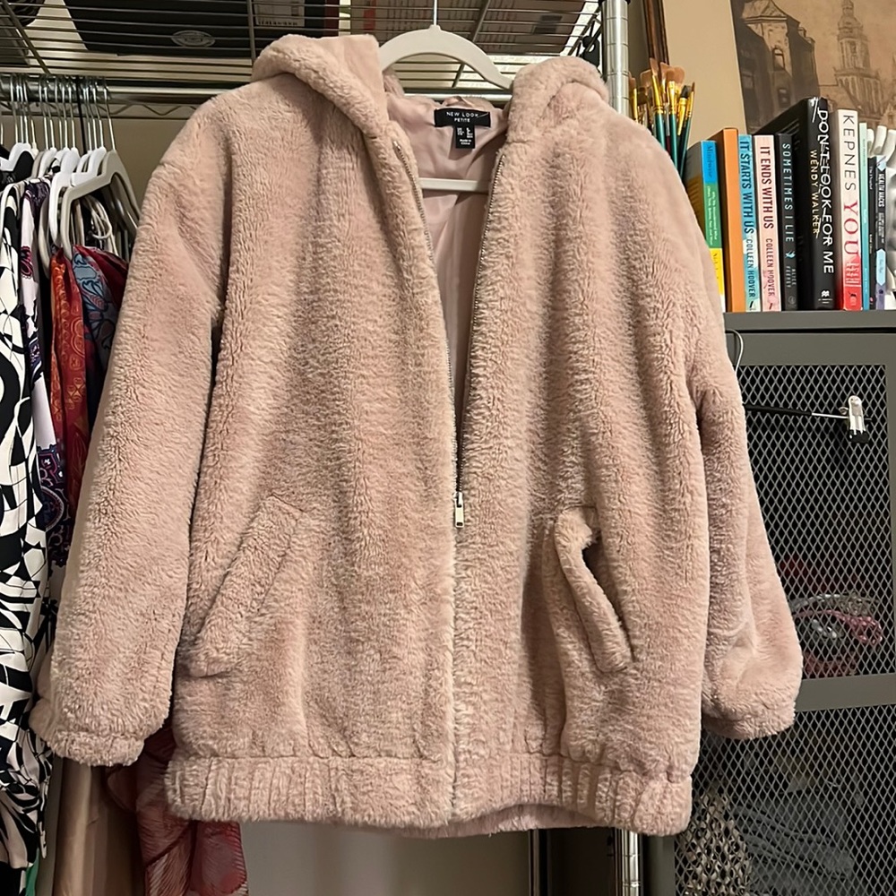ASOS blush pink furry jacket